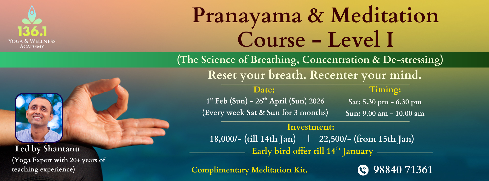 136point1yoga PM Courses 2026