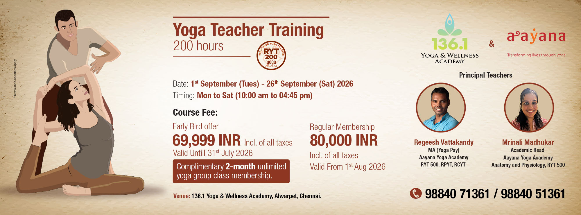 200hrs Yoga TTC website Poster - 136point1yoga