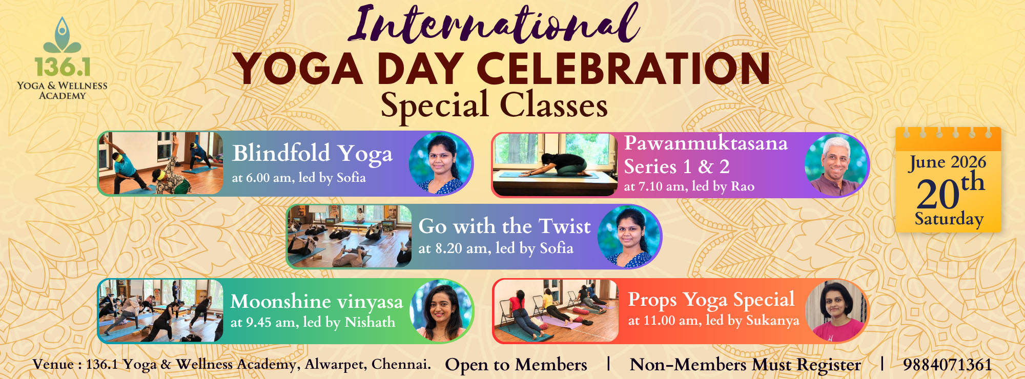 136point1yoga International Yoga Day