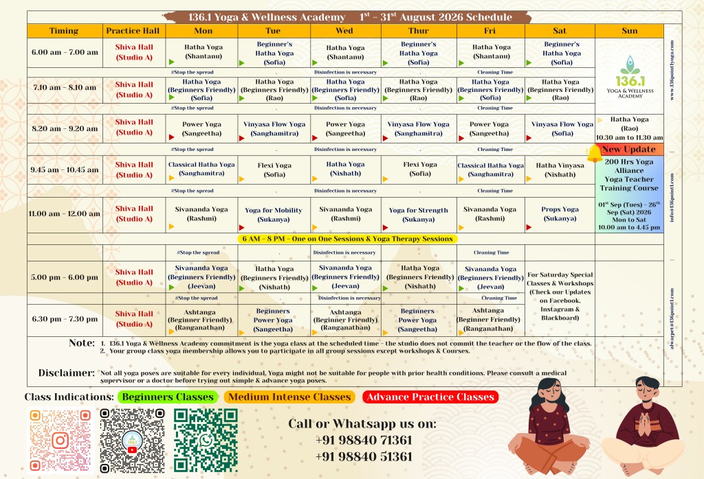 August 2026 Schedule 136point1yoga